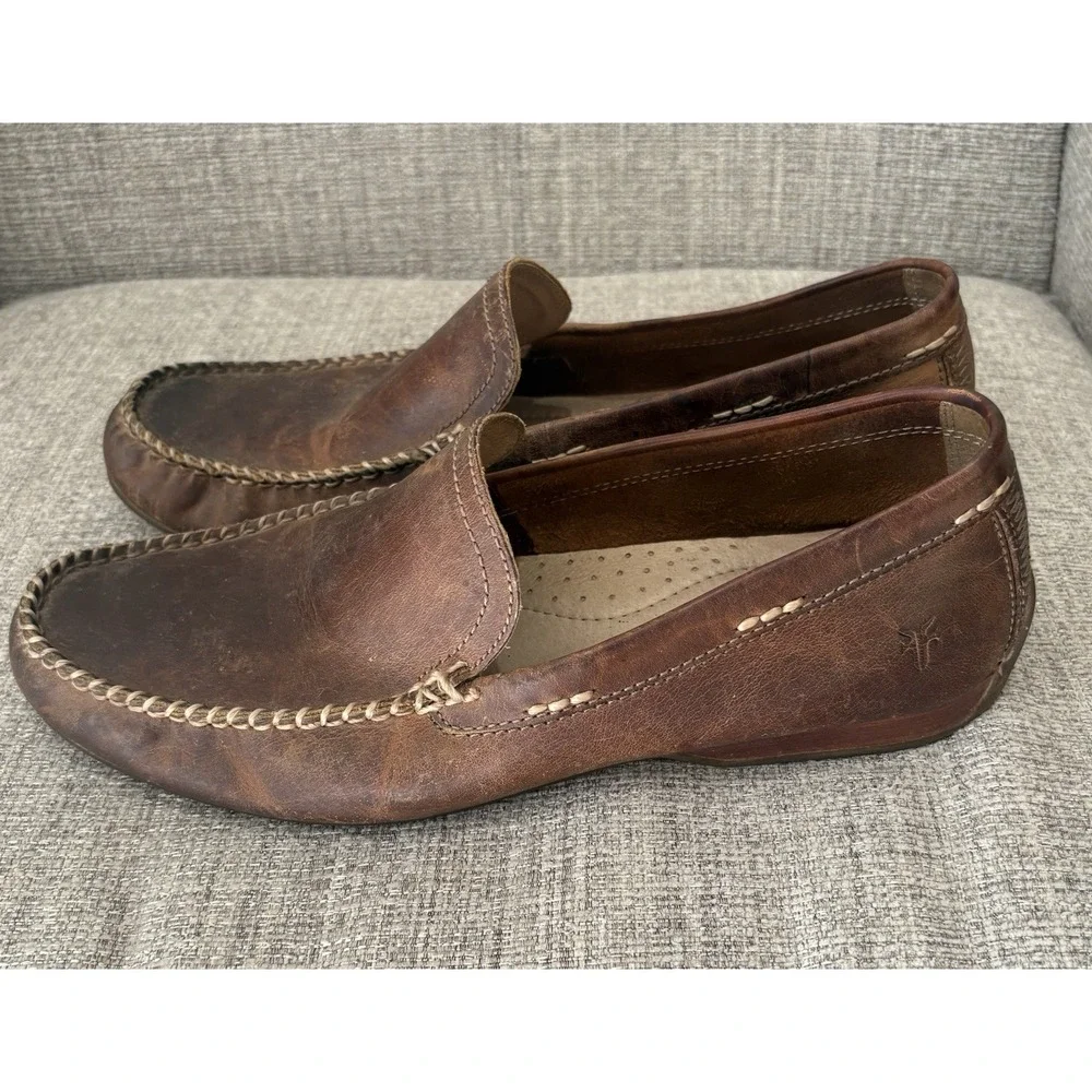 Frye Men's Venetian Loafers Brown Sz 10‎